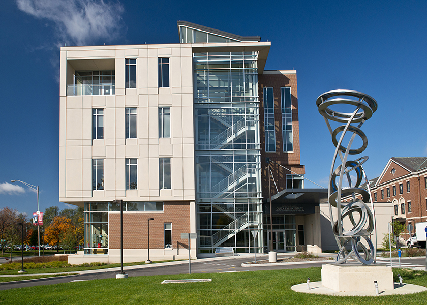 Exterior photo of the Glick Eye Institute.