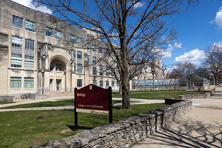 An exterior shot of the College of Arts and Sciences building at IU Bloomington.